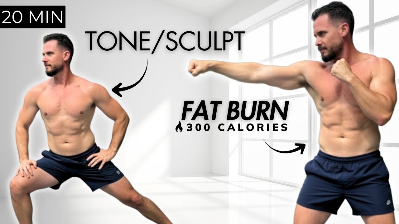 20 MIN Fat Burning HIIT - Burn 300 Calories - Full Body Workout At Home ...