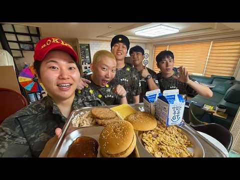 The Ultimate Taste That Even Sergeants Line Up For! Military Burger Mukbang!!