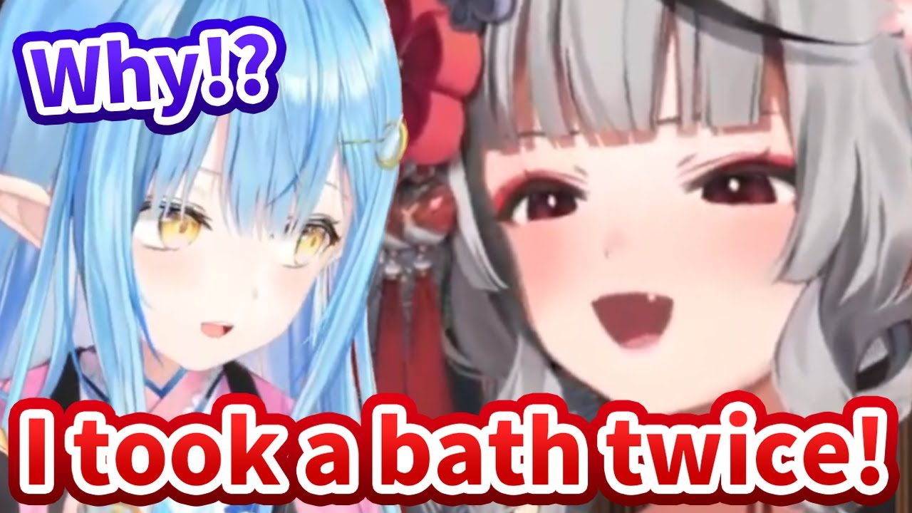 Chloe took a bath even twice to meet with Lamy [Hololive/Eng sub]