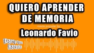 Video thumbnail of "Leonardo Favio - Quiero Aprender De Memoria (Versión Karaoke)"