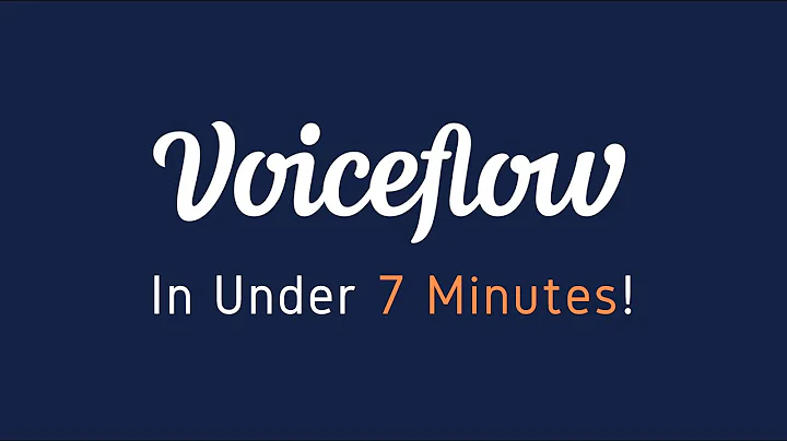 Voiceflow 101: Building an AI Customer Service Chatbot in Under 7 Minutes!