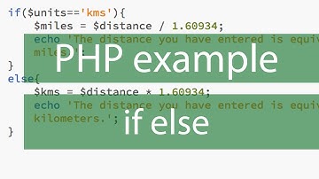 if else PHP example - creating a conversion tool Miles to Kilometres