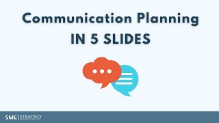 Communication Planning in 5 Slides // How to Create a Communication Plan