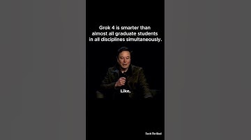 🤯 "Grok 4 is smarter than almost all graduate students… in every discipline." — Elon Musk