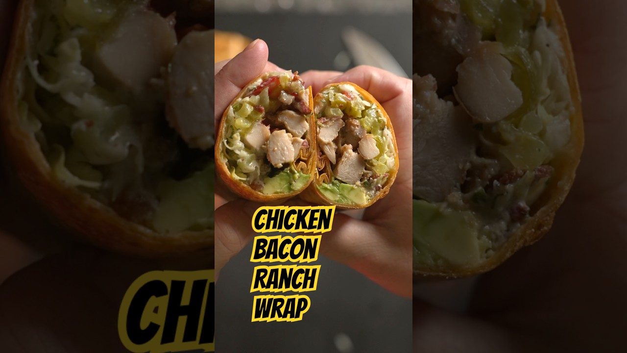 Chicken bacon ranch wrap #chicken #chickenwraprecipe #ranch