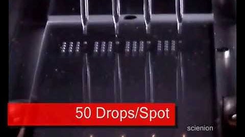 Picoliter and nanoliter dispenser. Microarray spotter. Multichannel printing