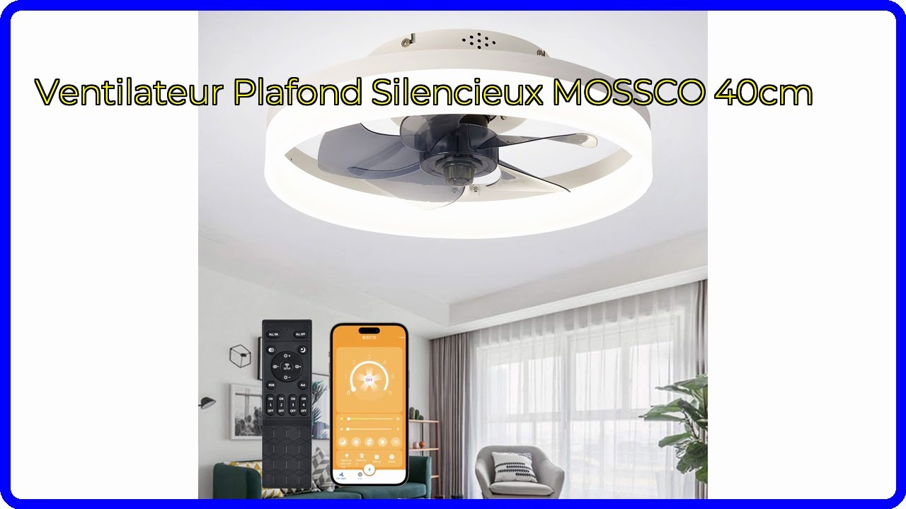 RUMOCOVO® Ventilateur de plafond avec lumière LED, lustre rond RUMOCOVO® Ventilateur de plafond avec lumière LED, lustre rond