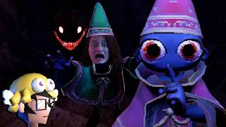 dois abestado se assustando com joguinho de mago