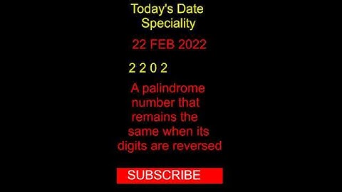 Palindrome Date #palindromenumber#twosday