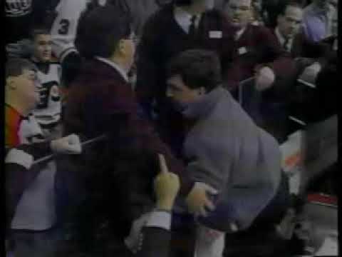 2001 02 leafs flyers fan goes after tie domi in penalty box ty domi fights flyers fan