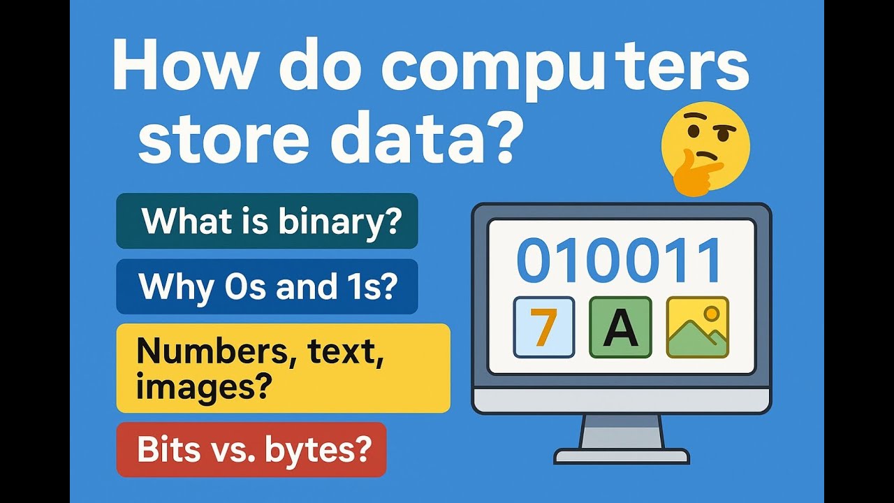 Computers Store Data How Computers Store Data in Binary - Simple Animation - YouTube
