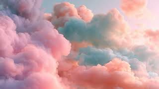 Cotton Candy Skies ☁️ Pink & Lavender Pastel Clouds | 4K Relaxing Screensaver