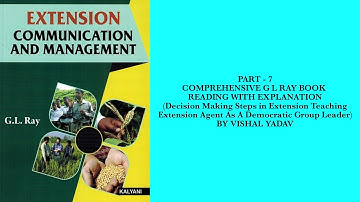 #Comprehensive G L Ray Book Reading With Explanation#Part 7#Extension by Vishal#Extension#JRF#SRF#