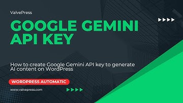 How to create Google Gemini API key