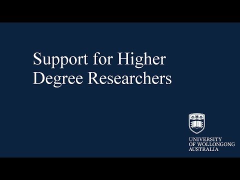 Support for Higher Degree Researchers | UOW Library