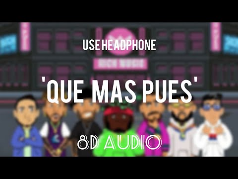 Que Mas Pues (Remix)8D || Sech ft. Justin Quiles x Maluma x Nicky Jam x Farruko || Echo sound