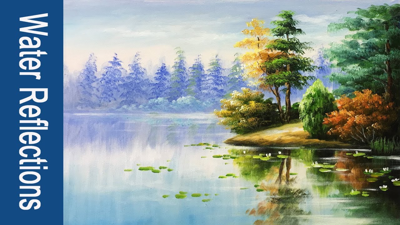 Paint Water And Reflections In Acrylics Part 1 Youtube