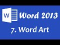 Word Art in Word 2013 Quiz