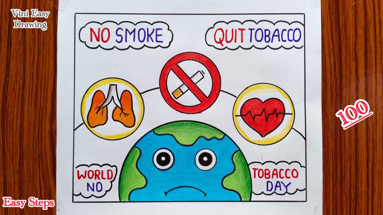 World No Tobacco Day Drawing