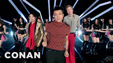 J.Y. Park "Fire" feat. Conan O'Brien & Steven Yeun & Jimin Park Official M/V | CONAN on TBS