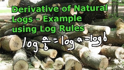 Derivatives of Logarithmic Functions: Example on using Log Rules