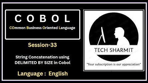 String Concatenation in COBOL Program - String concatenation  Using DELIMITED BY Size (Session-33)