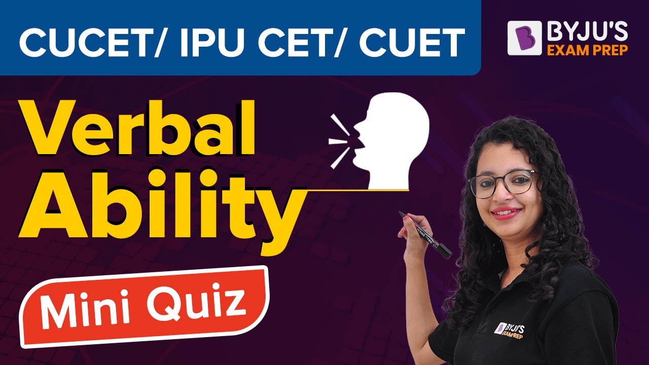 CUCET/ IPU CET/ CUET 2022 : Verbal Ability Quiz | Part 1 | Alpa Sharma | BYJU'S Exam Prep