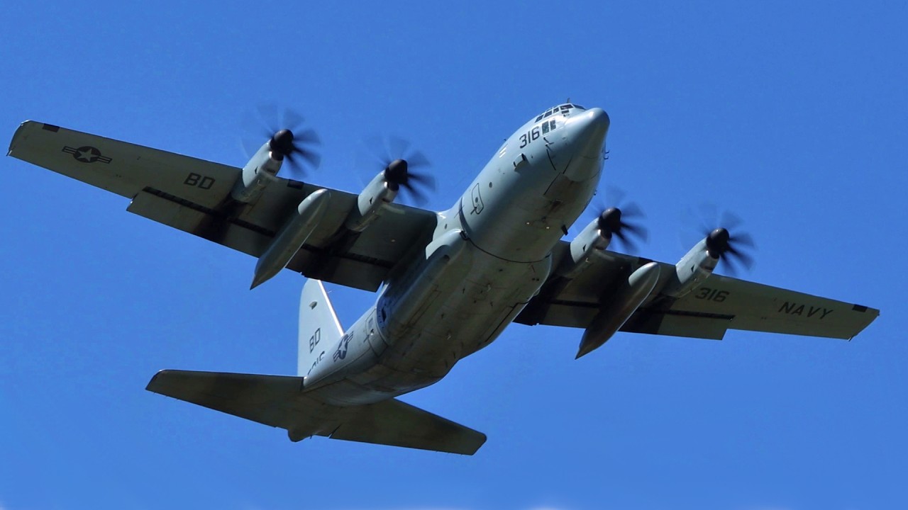 航空機・ヘリコプター USNavy BlueAngels Lockheed C-130Hercules US Navy Awesome Overhead Lockheed C-130T Hercules Takeoff! - YouTube