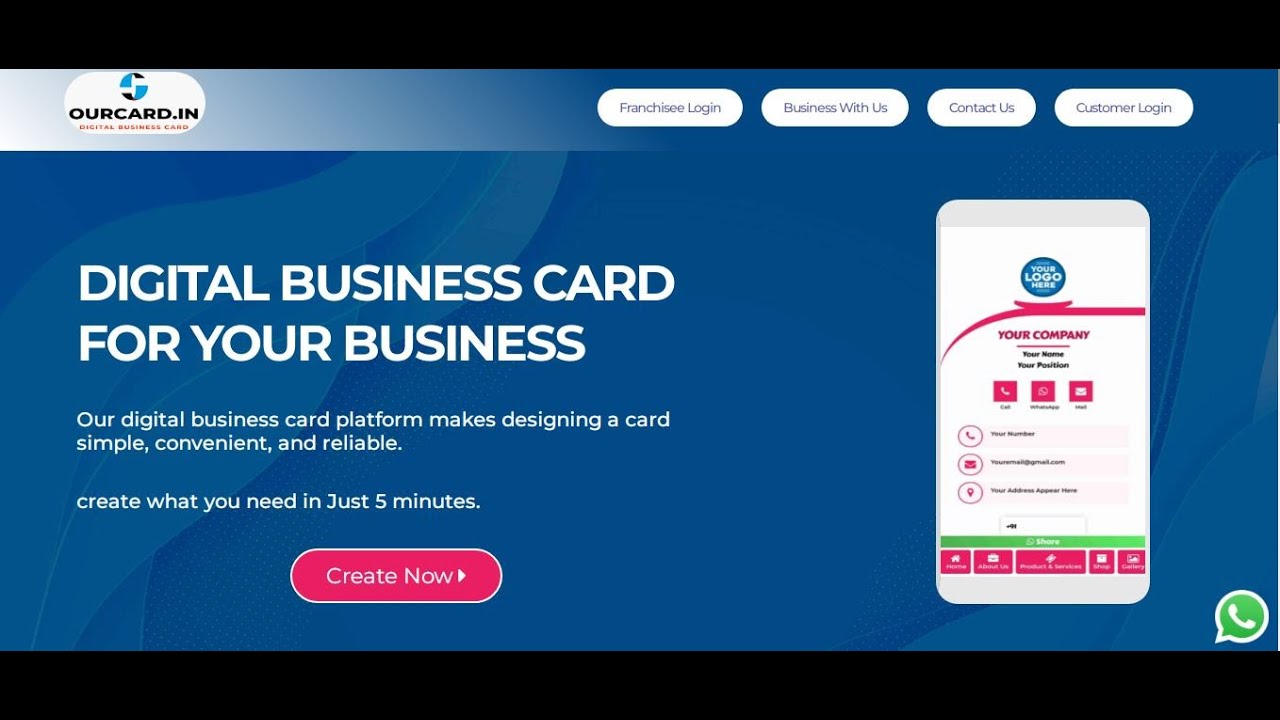 Digital business card kaise banaye [Ourcard.in] create Digital Visiting
