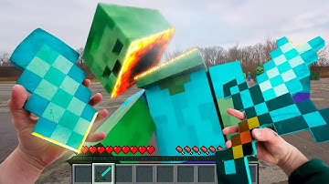 Minecraft in Real Life POV - Realistic Zombie Texture Pack