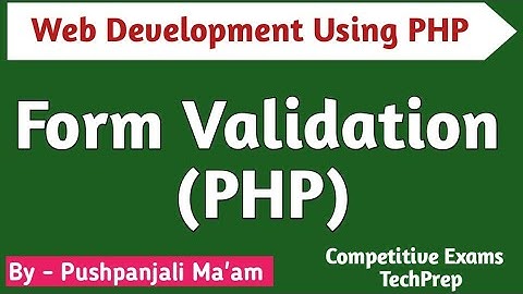 Lec - 1.12 Form Validation in PHP in Hindi