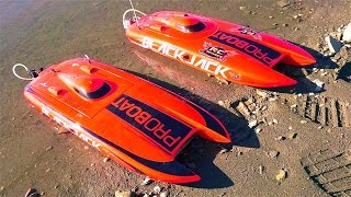 RC ADVENTURES  4s/6s Lipo Impulse 31 DeepV & Dual Blackjack 29 Catamarans  Radio Control BOATiNG!