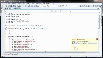 ASP.NET Grid - How to Bind to an Array List - Tutorial
