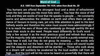 BD1085 Word of God....(Sep 7, 1939)