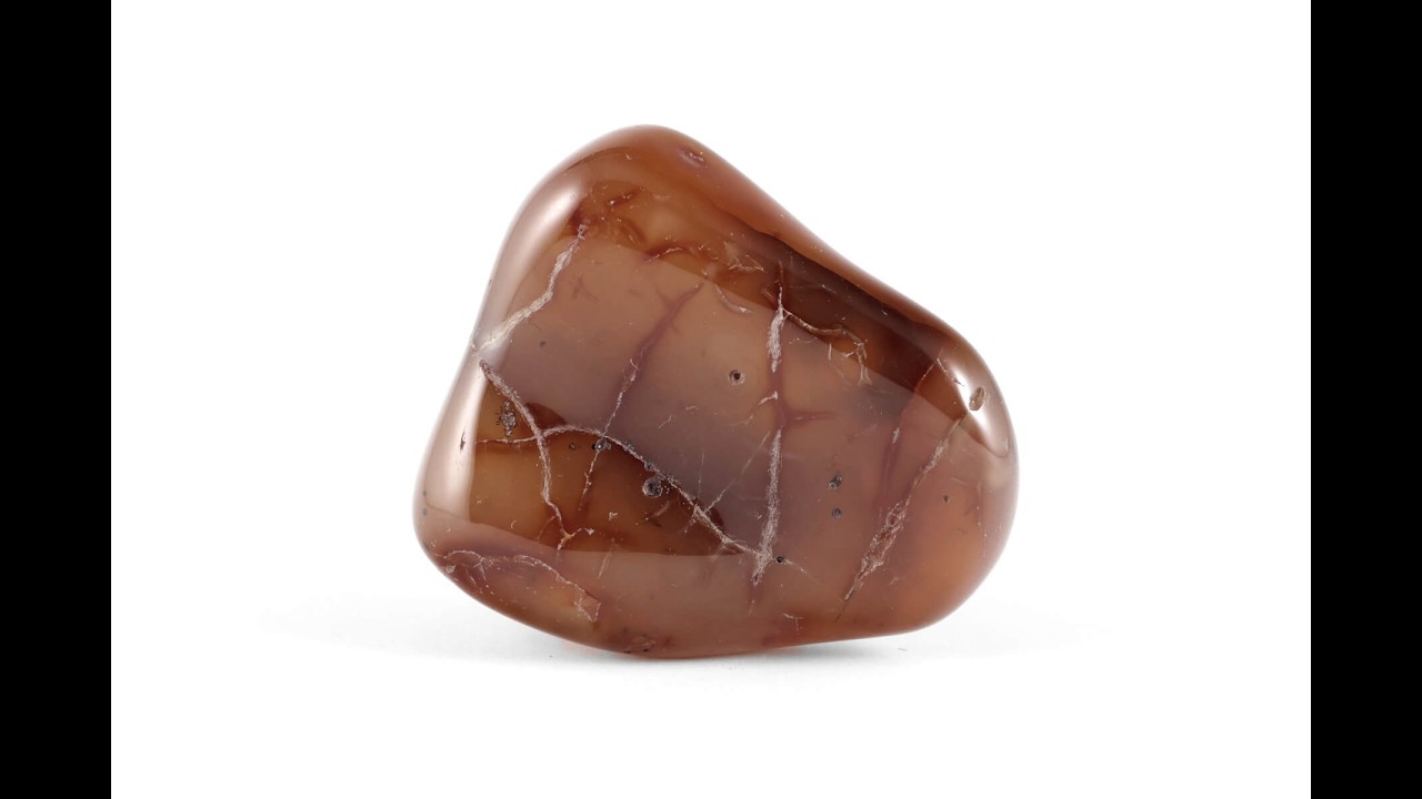 カーネリアン(紅玉髄) 原石 磨き 61g / Carnelian - YouTube