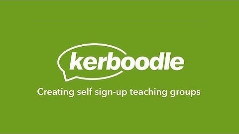 Kerboodle Teacher: Creating self sign-up teaching groups