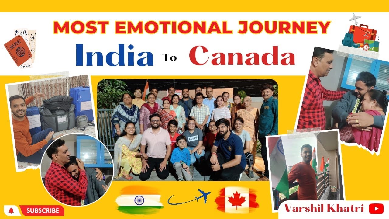 India To Canada || Most Emotional Journey || Hardest Goodbye To Everyone || Varshil Khatri ||