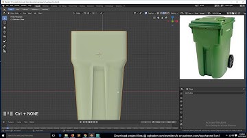 modeling a garbage bin in blender 2.8 tutorial