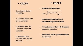 Cp,Cpk & Pp,Ppk