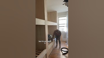 Renter friendly built in bunk beds part 3 #woodworking #diy #diyprojects #bunkbed