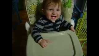 Happy Baby Pointing And Smiling Cute