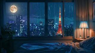 Rainy Bedroom Window in Tokyo | Soft Lofi for Late Night Focus screenshot 5