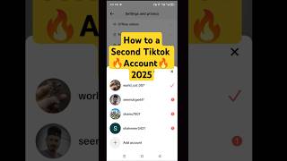 How To A Second Tiktok Account 2024 How To Make Another Tiktok Account