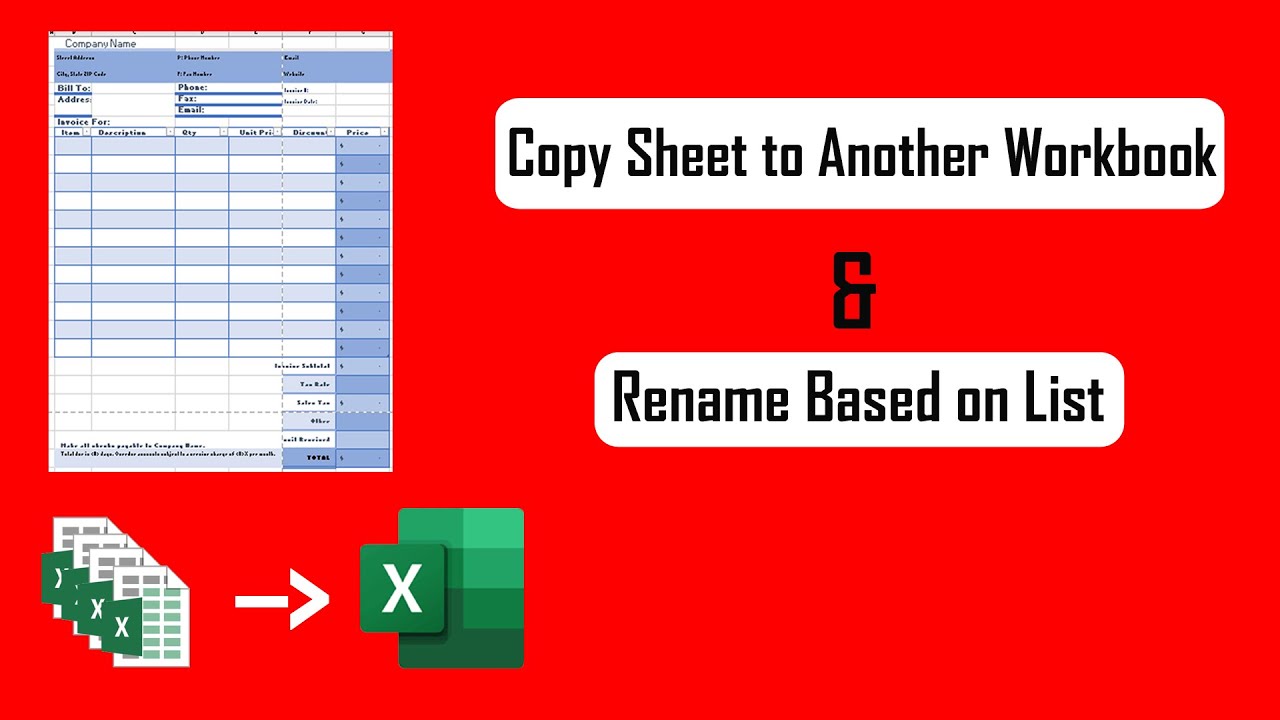 how-to-copy-a-worksheet-multiple-times-to-another-workbook-and-rename-them-based-on-a-list-youtube