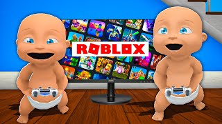 Baby PLAYS ROBLOX!
