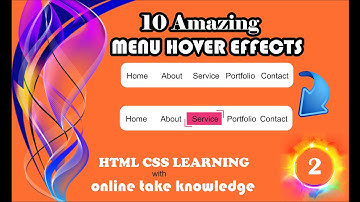 amazing menu hover effect in html css | creative menu hover effect | border animation hover effect