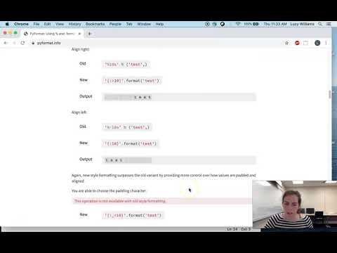 8. Formatting strings with the .format method