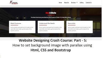 Website Design:Part-5: How to set background image with parallax using Html, CSS and Bootstrap