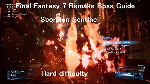 Final Fantasy 7 Remake Scorpion Sentinel Boss Hard