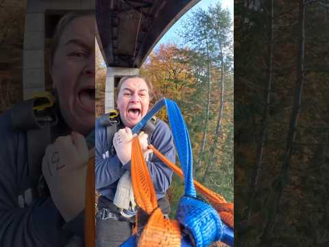 The last girl though... 😂😂 #highlandfling #freefalling #zipline #bungeejump #shorts #scotland